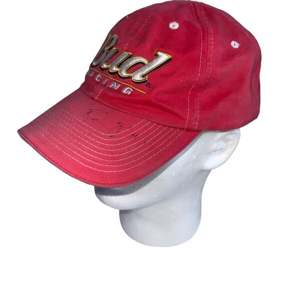 Anheuser Busch Nascar BUD Racing Hat Autographed Rick Rudd? Thrashed Y2K Nascar - Picture 10 of 16